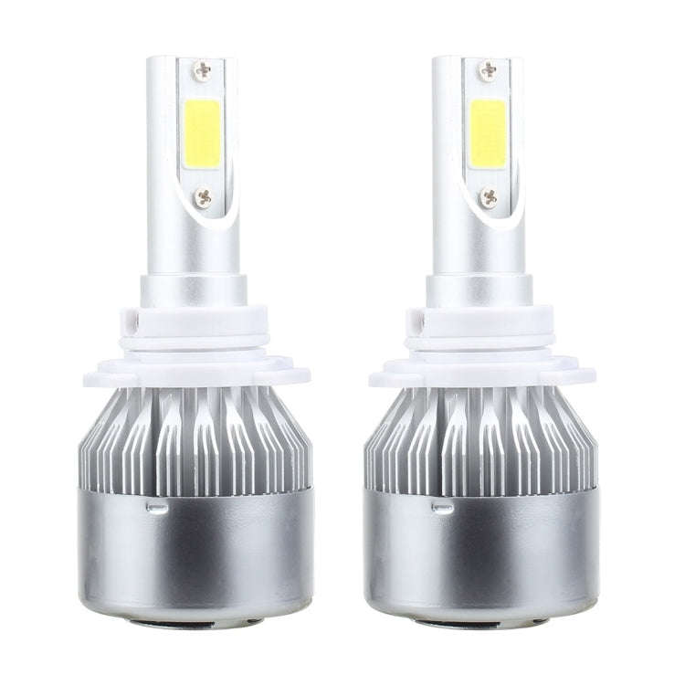 2 PCS 9005 18W 1800 LM 6000K IP68 Casnbus Constant Current Car LED Headlight with 2 COB Lamps, DC...