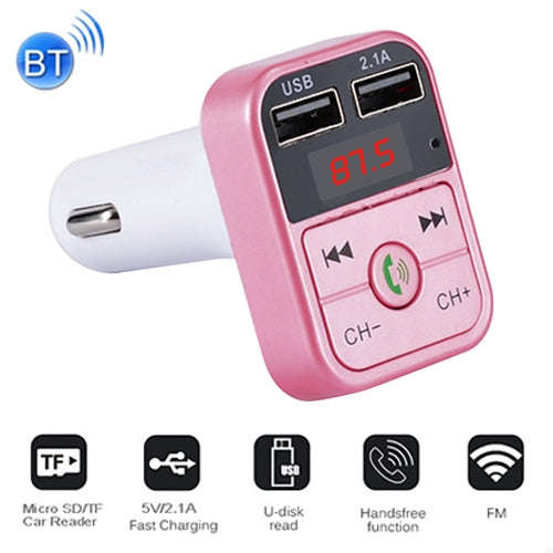 B2 Dual USB Charging Bluetooth FM Transmitter MP3 Music Player Car Kit, Support Hands-Free Call  ...