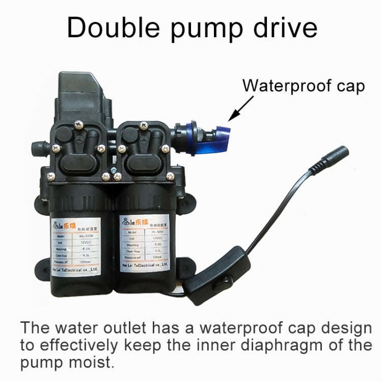 DC 12V Portable Double Pump High Pressure Outdoor Car Cigarette Lighter Washing Machine Vehicle W...