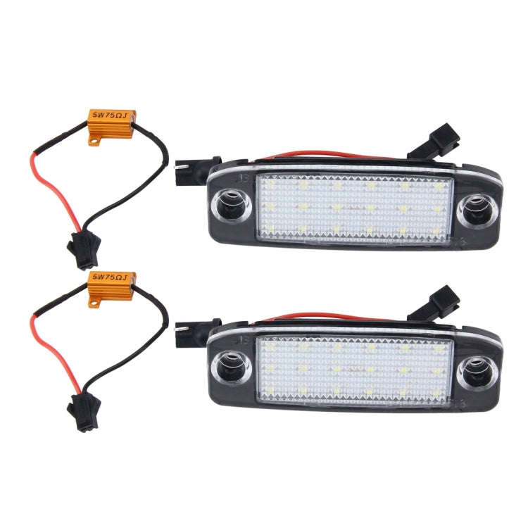 2 PCS LED License Plate Light with 18  SMD-3528 Lamps for Hyundai Sonata,2W 120LM,6000K, DC12V(Wh...