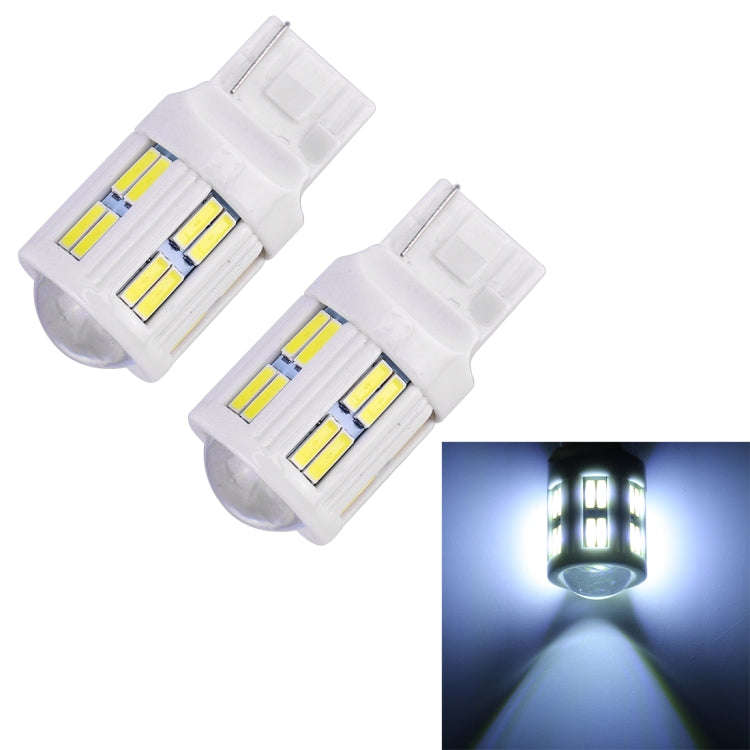 2 PCS T20 / 7440 3W DC 12V 6000K 200LM Car Auto Ceramics Turn Lights / Reversing Light 16LEDs SMD...