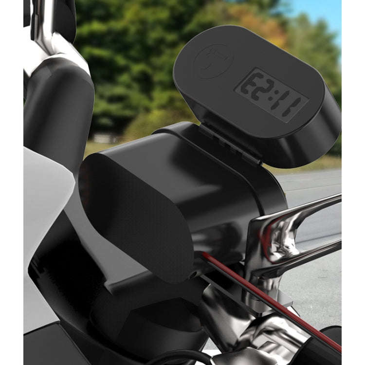 3A Motorcycle Multi-functional Cigarette Lighter Socket Voltmeter + Cigarette Lighter Socket + Du...