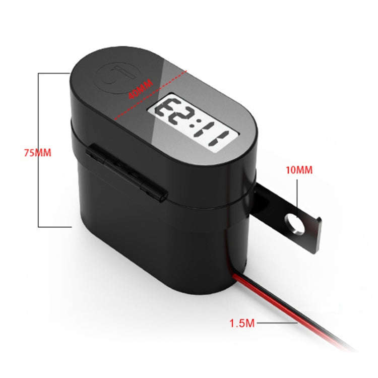 3A Motorcycle Multi-functional Cigarette Lighter Socket Voltmeter + Cigarette Lighter Socket + Du...