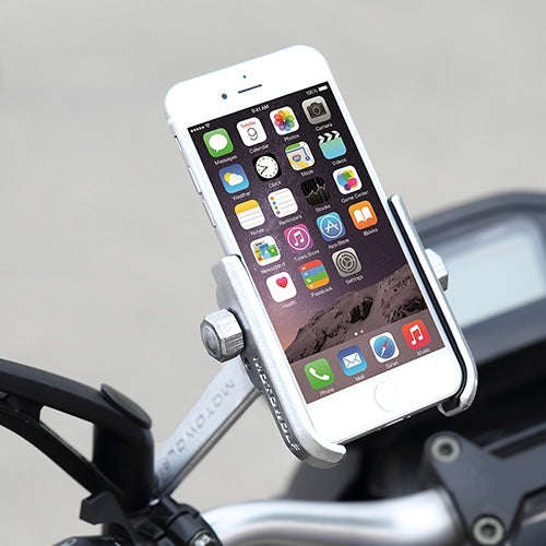Motorcycle Rear View Mirror Aluminum Alloy Phone Bracket, Suitable for 4-6 inch Device(Black)