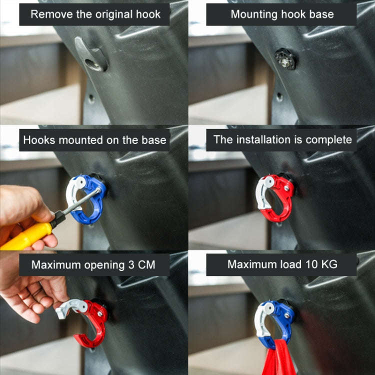 Durable Aluminum Alloy Bag Hook for Motorcycle / Bicycle(Yellow)