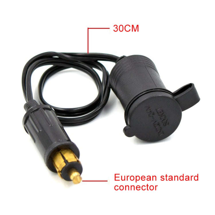 Car 15A 12-24V Multi-functional European Standard Connector Cigarette Lighter for BMW / Motorcycl...