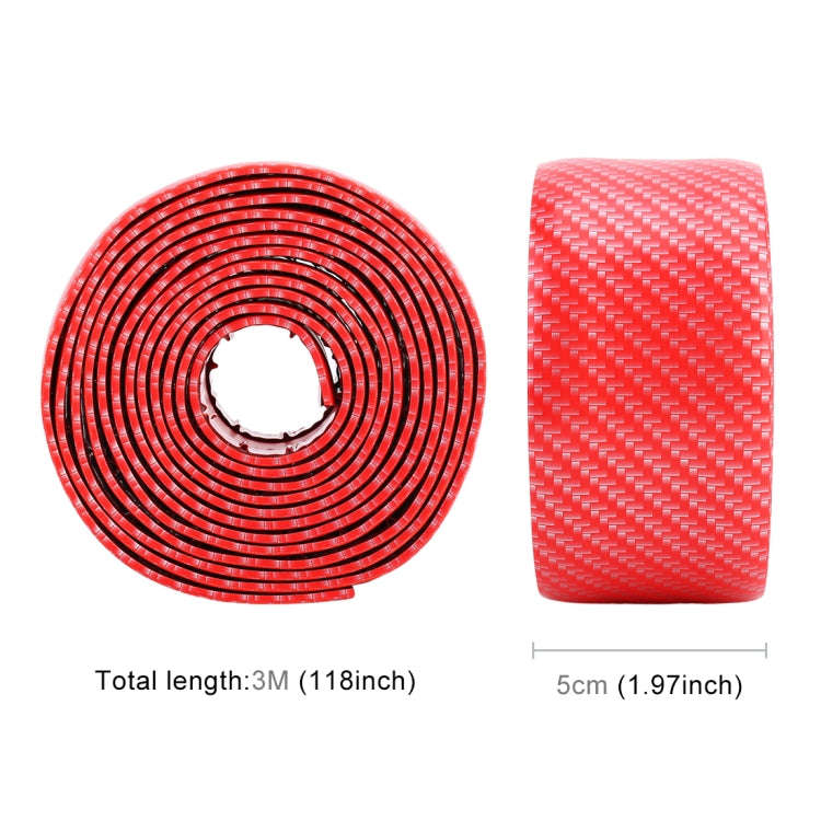 Universal Car Door Threshold Decoration Strip Decorative Sticker, Size : 5CM x 3M(Red)