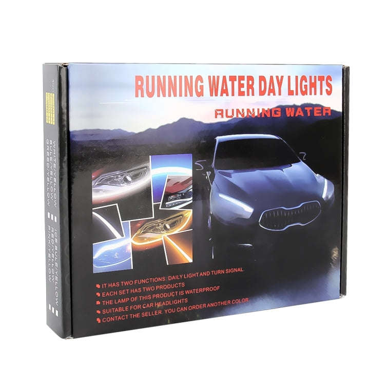 2 PCS 60cm DC12V 19W Ultra-thin Car Colorful Turn Lights / Running Lights SMD-5050 LED Bulbs