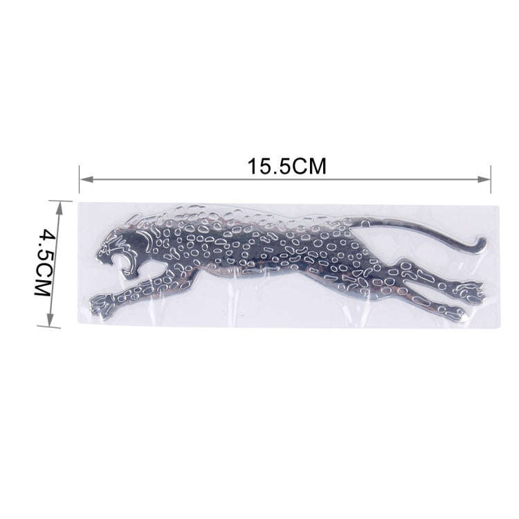 Running Leopard Shape Adoreable Style Car Free Sticker(Silver)