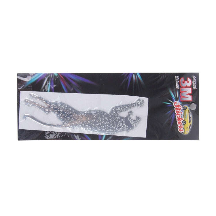 Running Leopard Shape Adoreable Style Car Free Sticker(Silver)