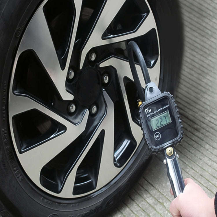 Car Multi-functional Digital LCD Display Tire Air Pressure Inflator Gauge Vehicle Tester Inflatio...