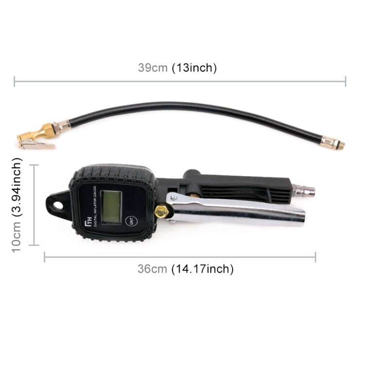 Car Multi-functional Digital LCD Display Tire Air Pressure Inflator Gauge Vehicle Tester Inflatio...