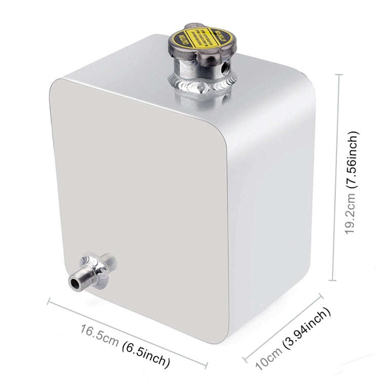 Car Modified Aluminum Alloy Vice Water Tank(Silver)