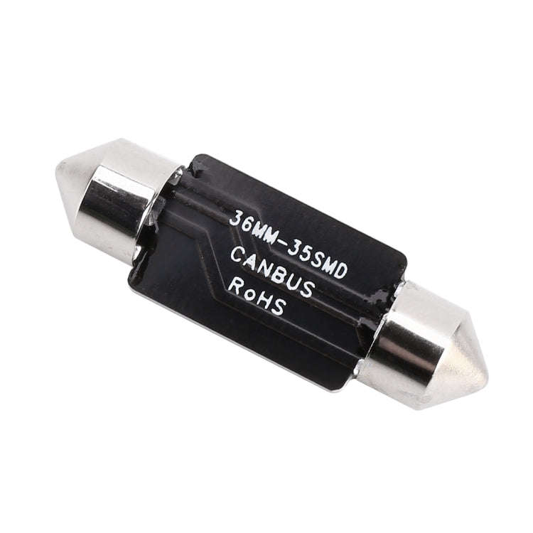 2 PCS 36mm DC12V / 1.2W / 6000K / 80LM 33LEDs SMD-3014 Car License Plate Light / Dome Light, with...