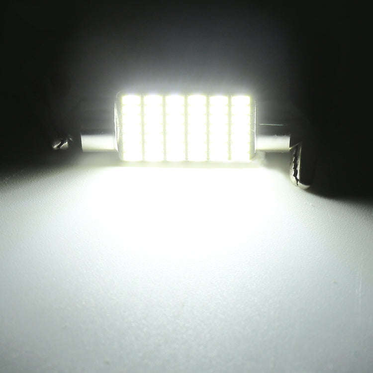 2 PCS 39mm DC12V / 1.2W / 6000K / 80LM 42LEDs SMD-3014 Car License Plate Light / Dome Light, with...