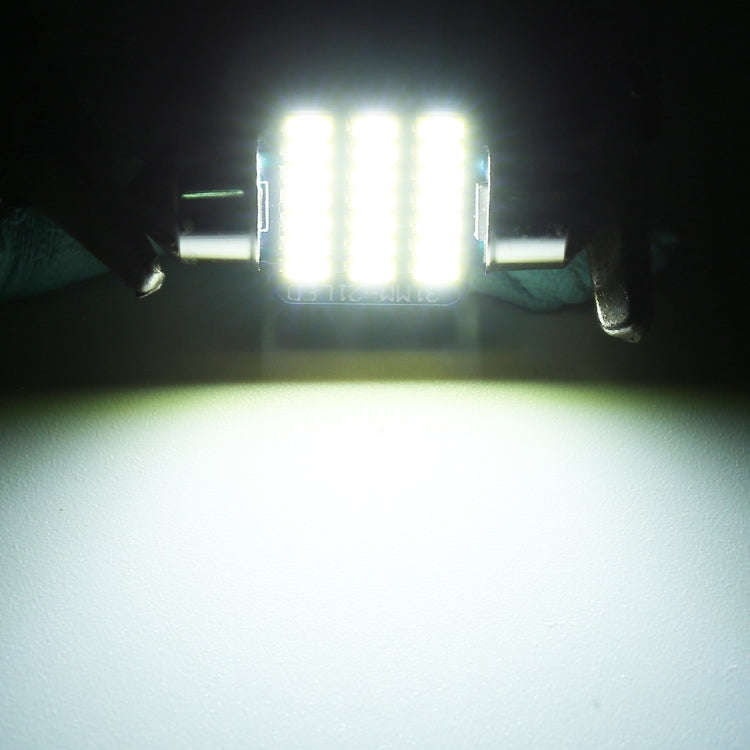 2 PCS 31mm DC12V / 1W / 6000K / 65LM 21LEDs SMD-3014 Car License Plate Light / Dome Light, with D...