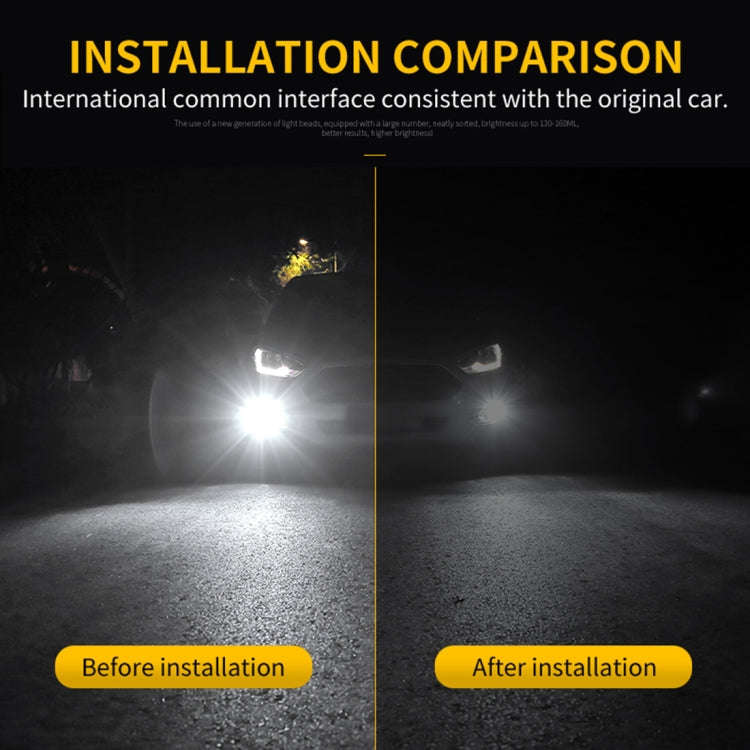 2 PCS H4 DC9-16V / 8.2W(H) 2.7W(L) / 6000K / 655LM Car Auto Fog Light 66LEDs SMD-2016 Lamps