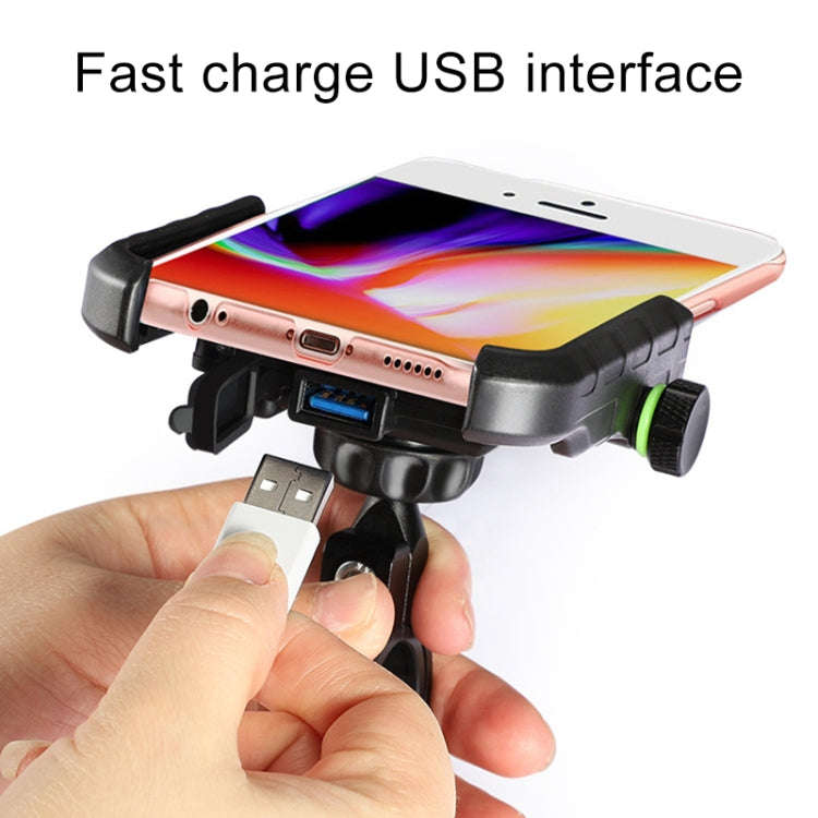 Motorcycles / Bicycle USB Charger QC 3.0 Fast Charging Phone Bracket, Suitable for 6-9cm Device(B...