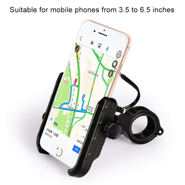 Motorcycles / Bicycle USB Charger QC 3.0 Fast Charging Phone Bracket, Suitable for 6-9cm Device(B...