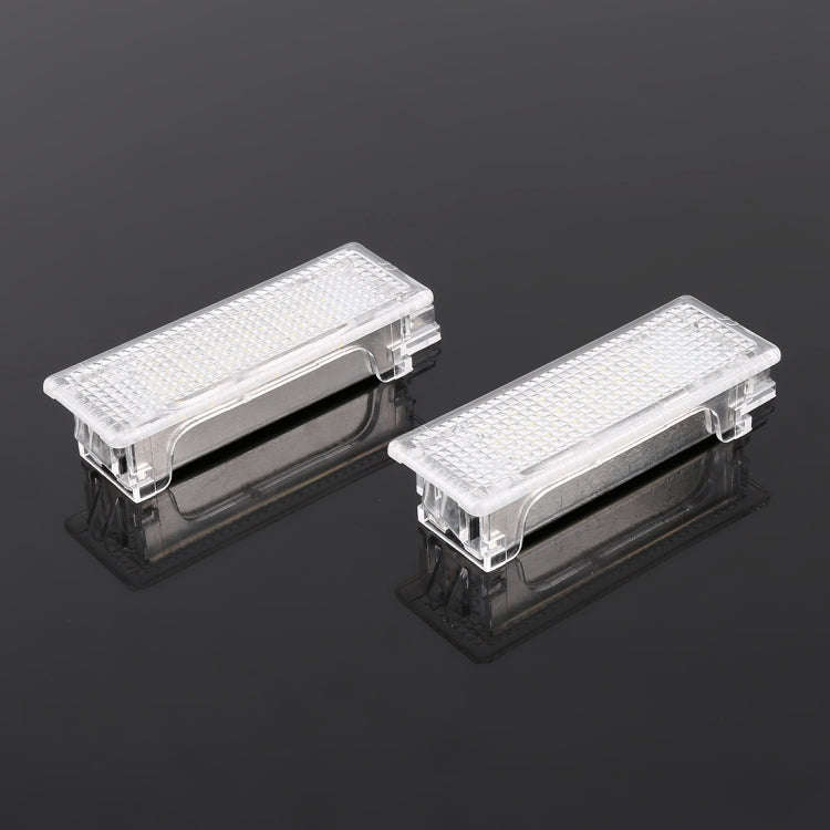 2 PCS LED Car DC 12V 1.5W 6000K 100LM Door Lights 18LEDs SMD-3528 Lamps for BMW E81(White Light)