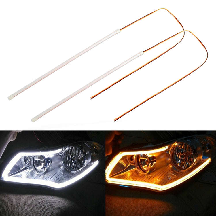 2 PCS 60cm DC12V 5W Ultra-thin Car Auto Double Colors Turn Lights / Running Lights (Turn Lights: ...