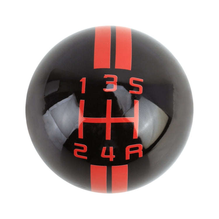 Universal Vehicle Ball Shape Modified Resin Shifter Manual 5-Speed Gear Shift Knob (Black Red)
