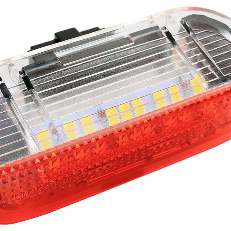 2 PCS LED Car DC 12V 1.6W Door Lights Lamps 18LEDs SMD-3528 Lamps for Volkswagen Golf 5 / 6, Whit...
