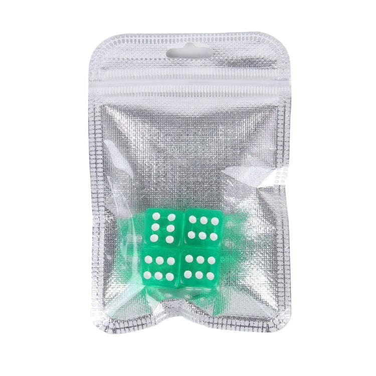 4 PCS Plastic Plated Dice Shape Universal Tire Valve Stem Cap(Green)