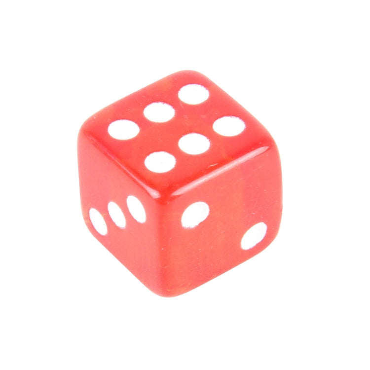 4 PCS Plastic Plated Dice Shape Universal Tire Valve Stem Cap(Red)