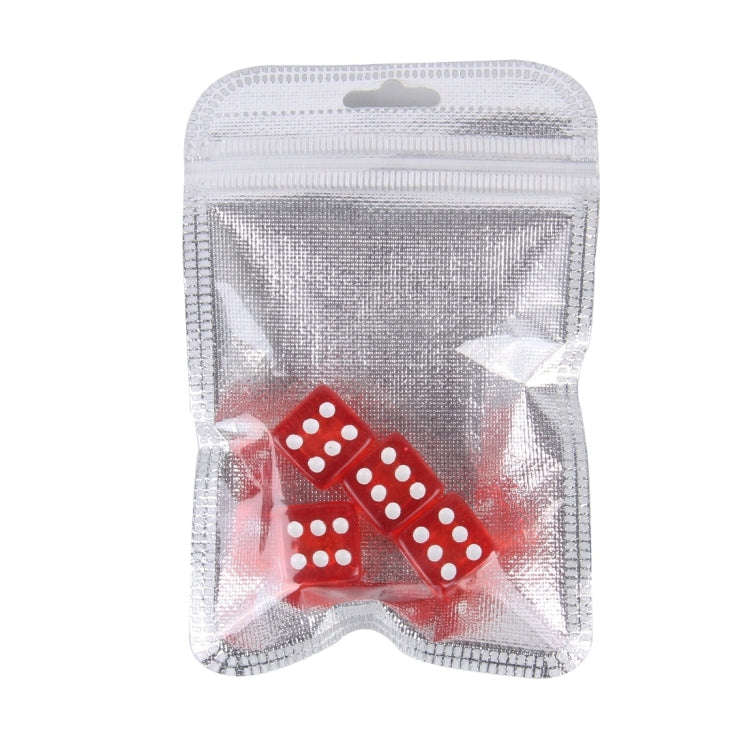 4 PCS Plastic Plated Dice Shape Universal Tire Valve Stem Cap(Red)