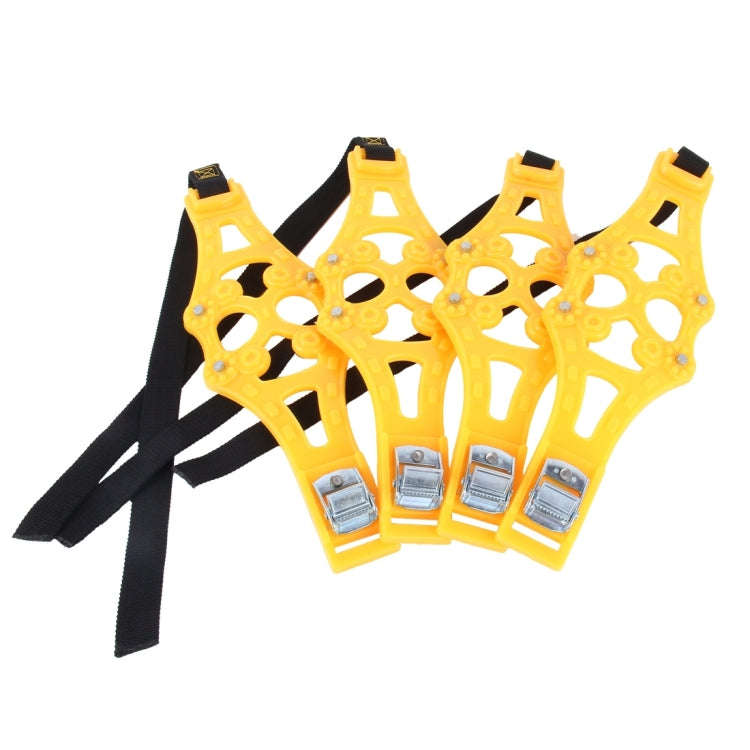 8PCS Car Snow Tire Anti-skid Chains For Family Car(Yellow)