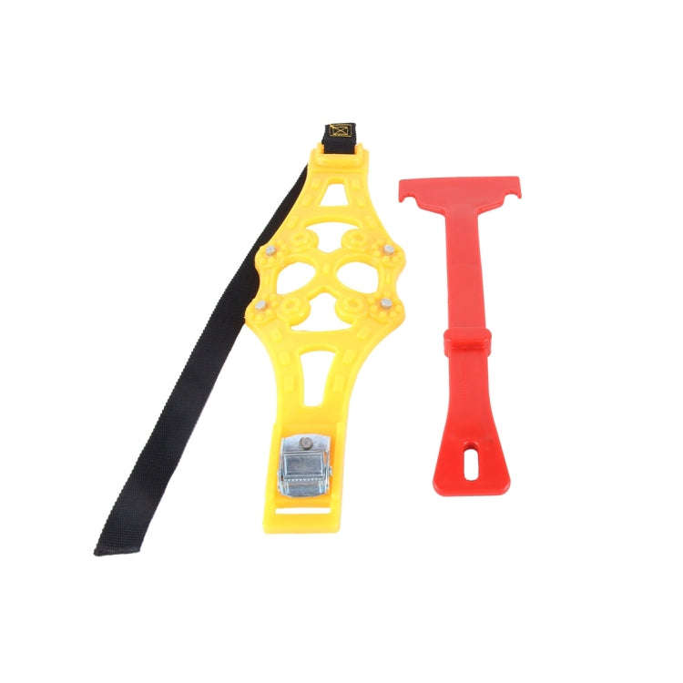 8PCS Car Snow Tire Anti-skid Chains For Family Car(Yellow)