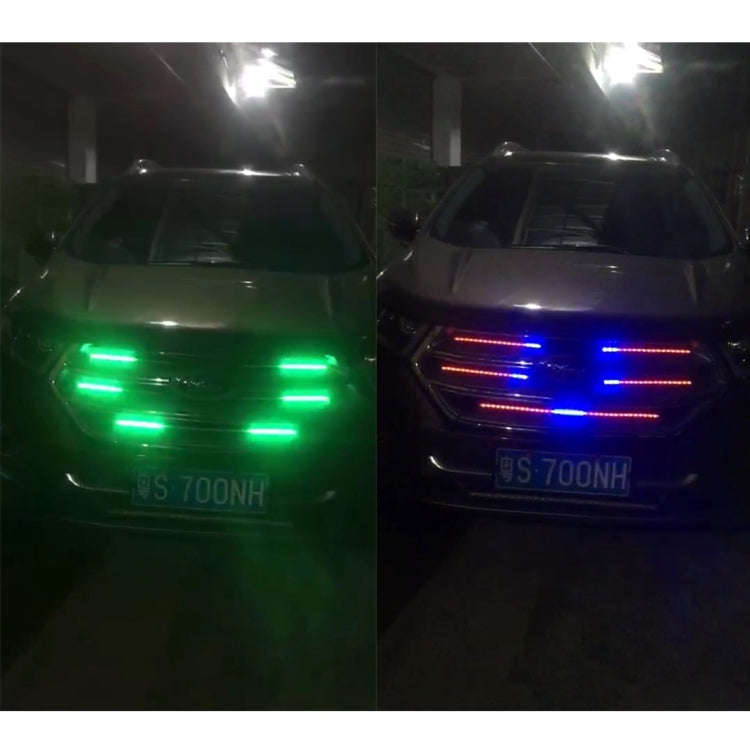 Flashing Lights 15W LED Car in The Network Lights One Drag Four Emblem Eyes Daytime Running Light...
