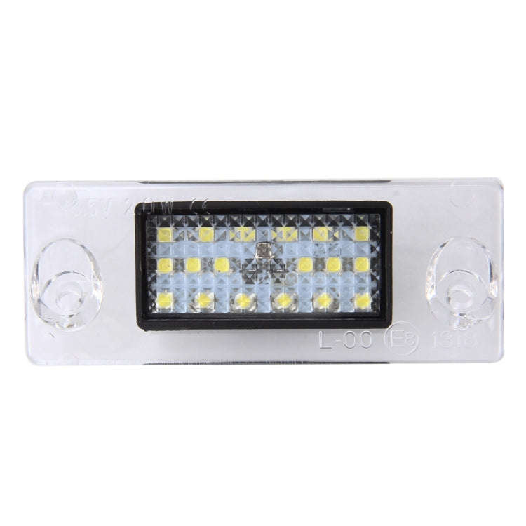 2 PCS License Plate Light with 18  SMD-3528 Lamps for Audi2W 120LM, DC12V (White Light)