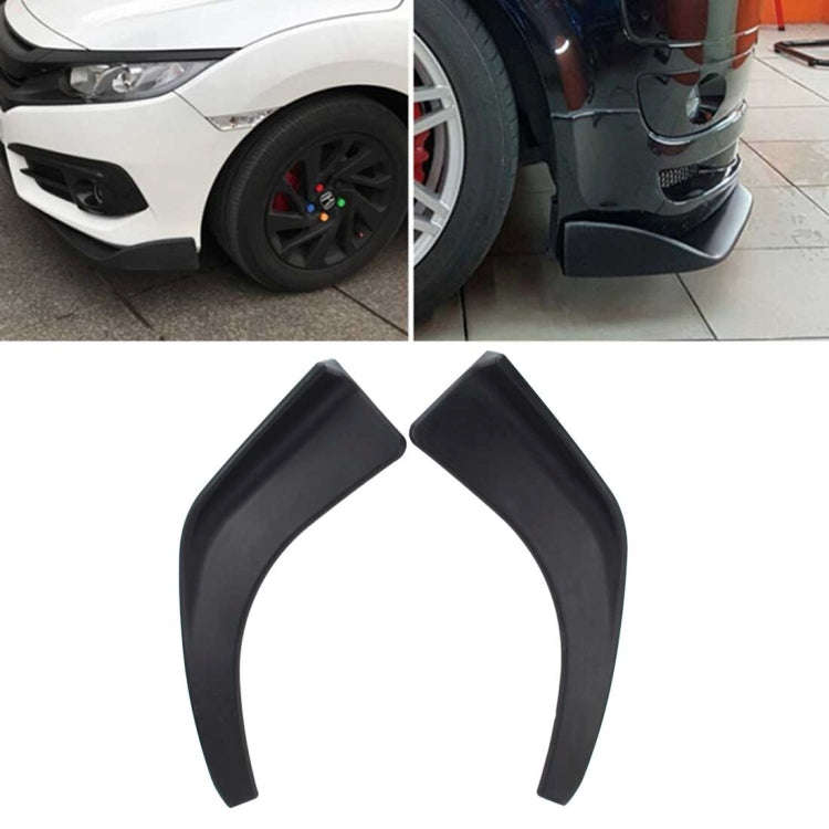 2 PCS Universal Fit Car Front Bumper Spoiler Lip Splitter Diffuser SUV ABS Front Shovel, Length: ...