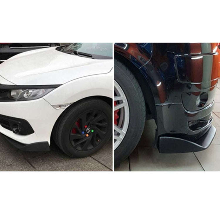 2 PCS Universal Fit Car Front Bumper Spoiler Lip Splitter Diffuser SUV ABS Front Shovel, Length: ...