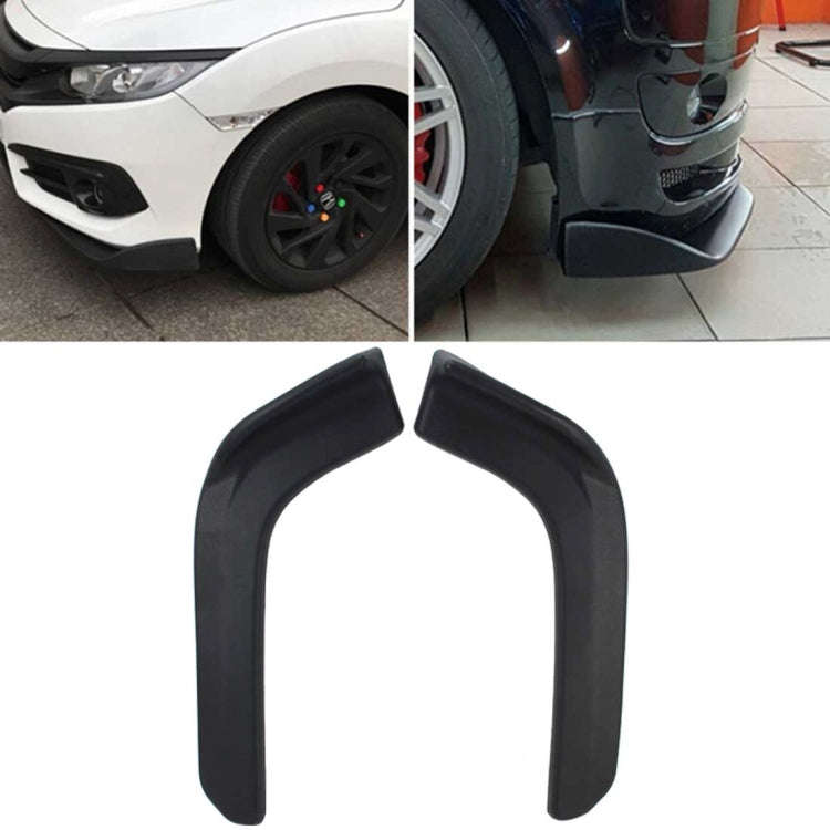 2 PCS Universal Fit Car Front Bumper Spoiler Lip Splitter Diffuser SUV ABS Front Shovel, Length: ...