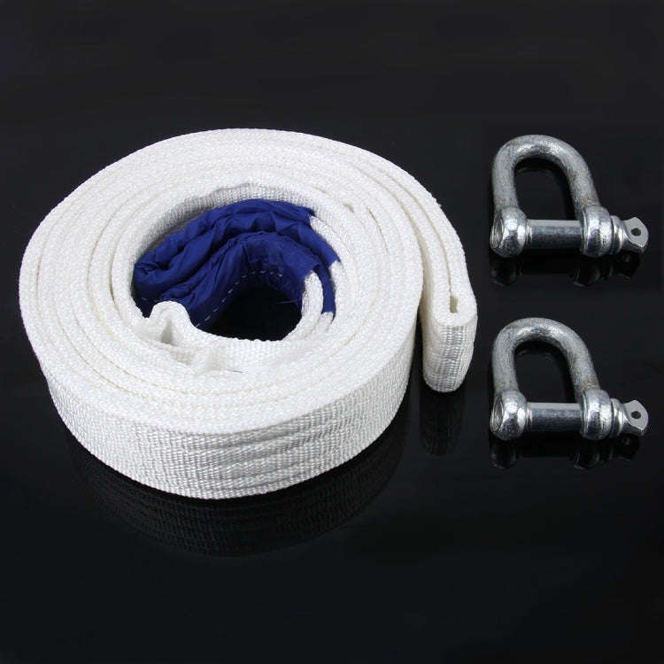 ZONGYUAN ZY-0220 Car 4m×6cm 8 Ton Towing 2 Ton Lifting Rope Straps with Two Hooks High Strength ...