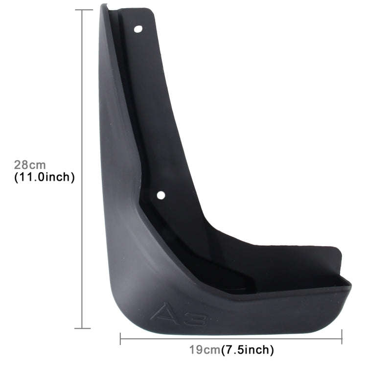 4 PCS Car Auto Semi-Rigid PVC Splash Flaps Mudguards Fender Guard for Audi A3 Sedan 2014