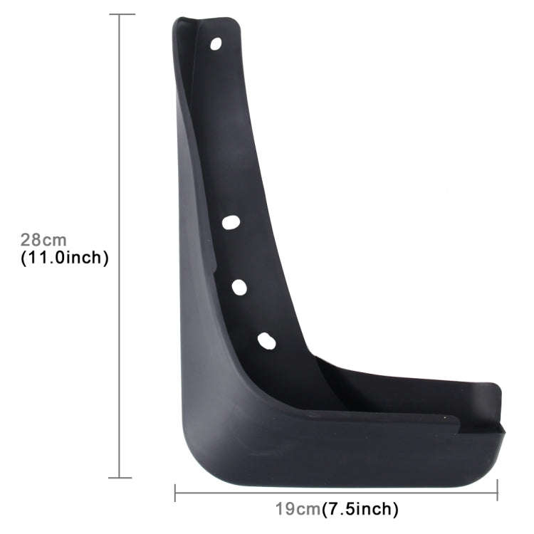 4 PCS Car Auto Semi-Rigid PVC Splash Flaps Mudguards Fender Guard for Audi A3 Sedan 2014
