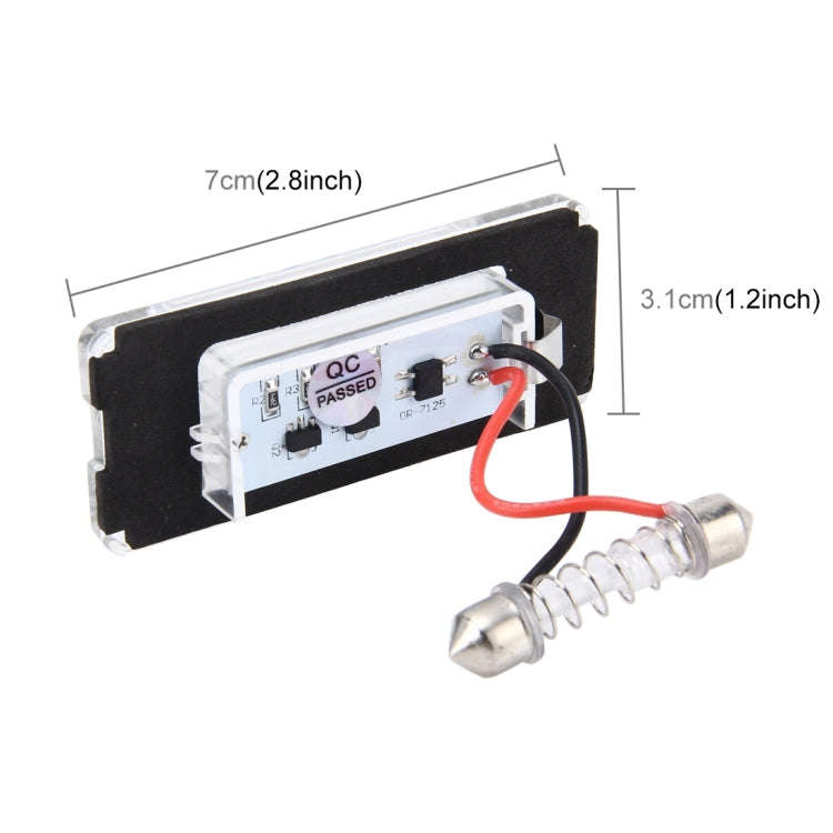 2 PCS License Plate Light with 18  SMD-3528 Lamps for BMW MINI R56,2W 120LM,6000K, DC12V (White L...