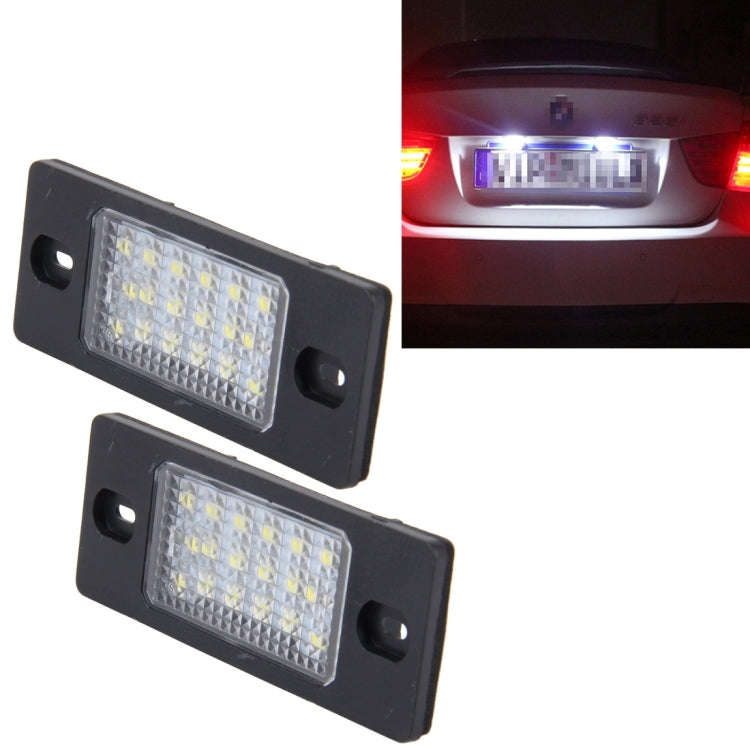 2 PCS License Plate Light with 18  SMD-3528 Lamps for Volkswagen Touareg 2003-2010  ,Prosche  Cay...