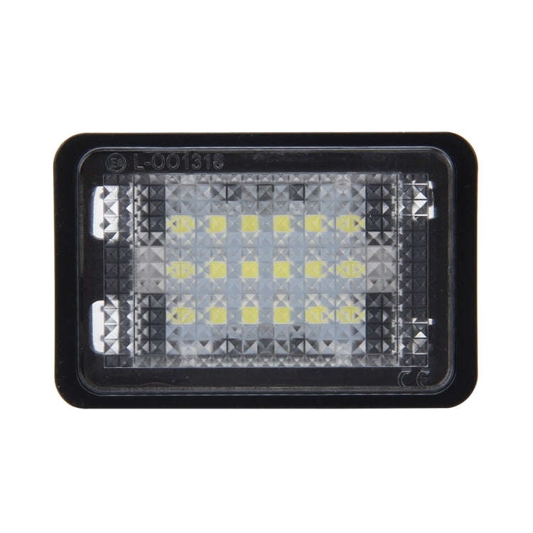 2 PCS License Plate Light with 18  SMD-3528 Lamps for Mercedes-Benz GLK X204 ,2W 120LM, DC12V (Wh...