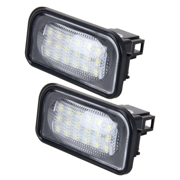 2 PCS License Plate Light with 18  SMD-3528 Lamps for Mercedes-Benz  W203 4D ,2W 120LM 6000K, DC1...