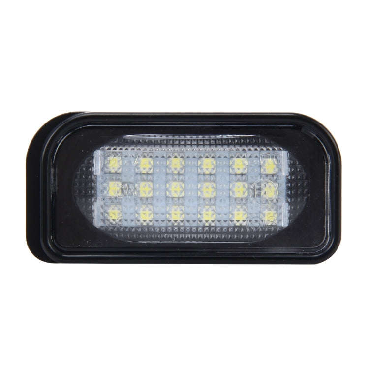 2 PCS License Plate Light with 18  SMD-3528 Lamps for Mercedes-Benz  W203 4D ,2W 120LM 6000K, DC1...