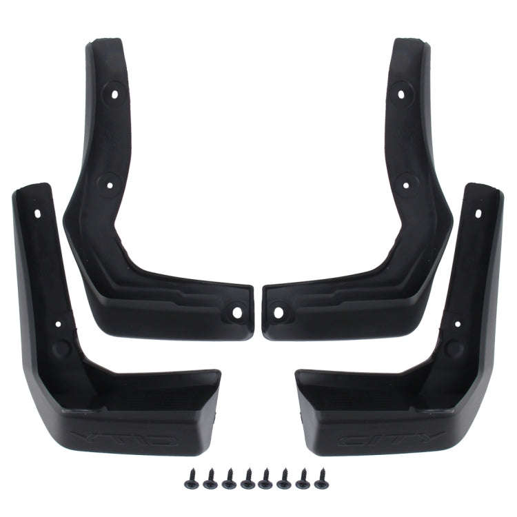 4 PCS Car Auto Semi-Rigid PVC Splash Flaps Mudguards Fender Guard for Honda City 2015-2020