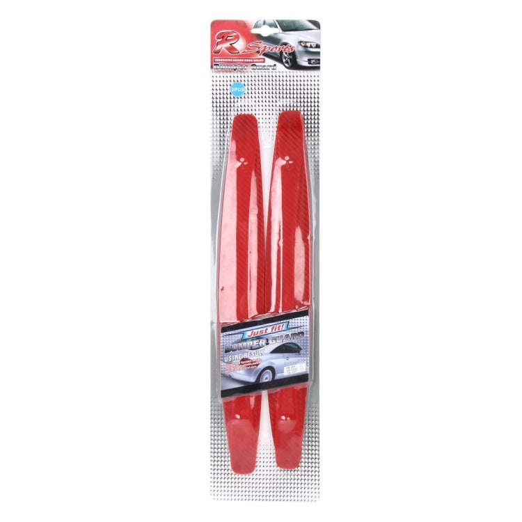 2 PCS Universal Car Body Carbon Fiber Bumper Guard Protector Sticker/Car Crash Bar Bumper Strips ...