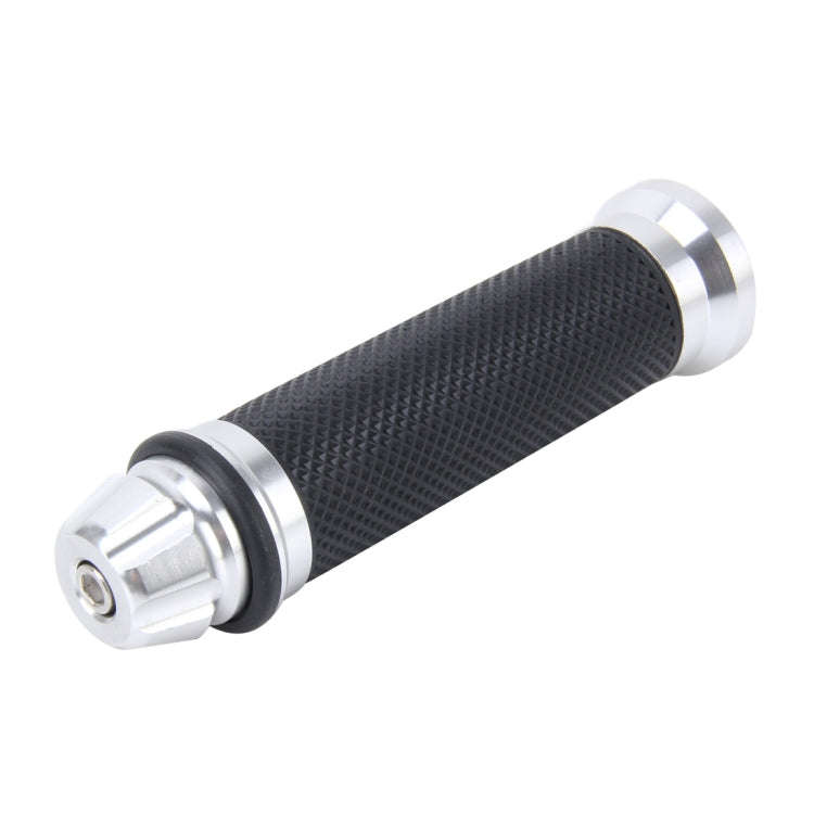 2 PCS Motorcycle Net Texture Metal Left Handle Bar Grips with Rubber Cover for Yamaha