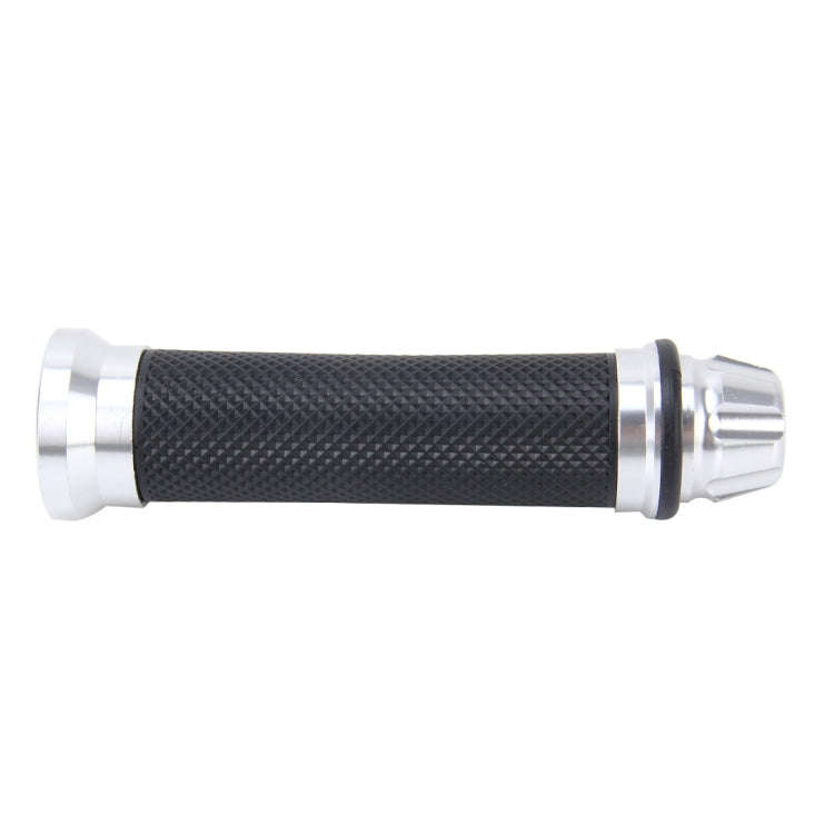 2 PCS Motorcycle Net Texture Metal Left Handle Bar Grips with Rubber Cover for Yamaha