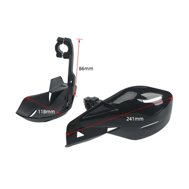 2 PCS Motorcycle Universal ABS Handle Wind-block Handguard(Black)